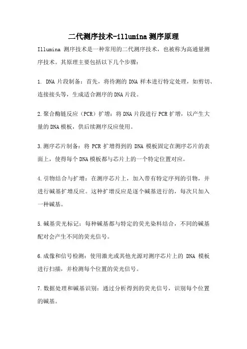 二代测序技术-illumina测序原理