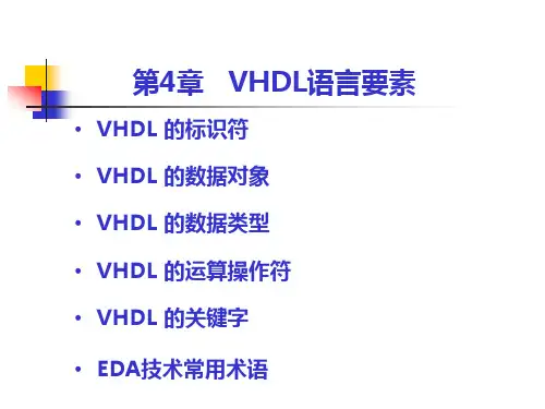 VHDL语言要素 EDA技术与应用 教学PPT课件