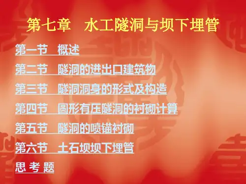 水工隧洞与坝下埋管