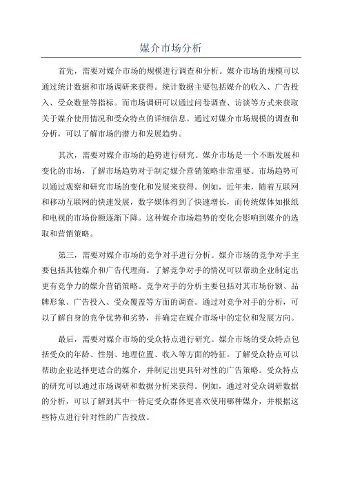媒介市场分析