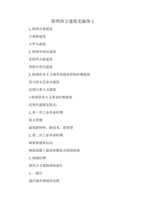 简明西方建筑史脉络1
