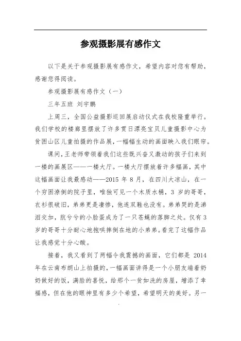 参观摄影展有感作文