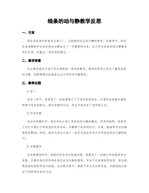 线条的动与静教学反思