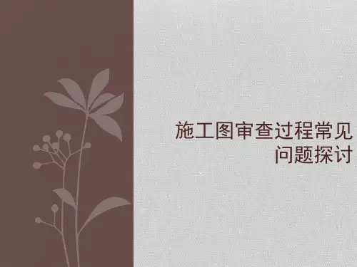 施工图审查过程常见问题探讨精品PPT课件