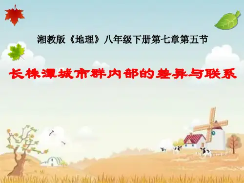 湘教地理八下长株潭城市群内部的差异与联系授课PPT实用版
