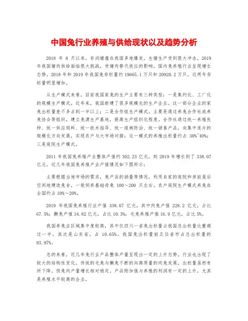 中国兔行业养殖与供给现状以及趋势分析