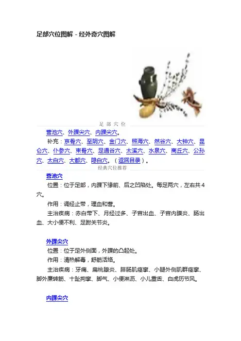 足部穴位图解－经外奇穴图解