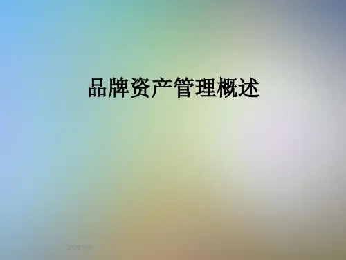 品牌资产管理概述