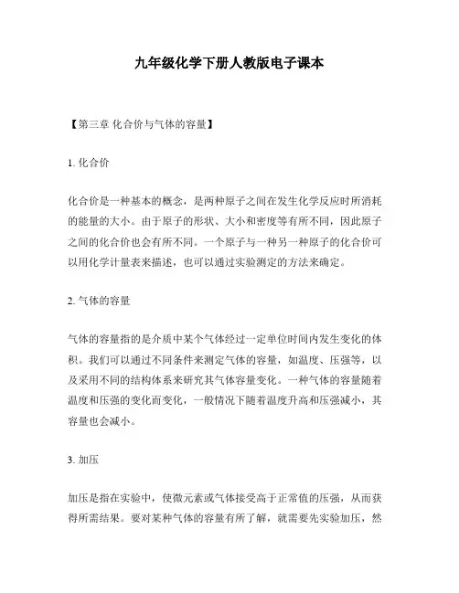 九年级化学下册人教版电子课本