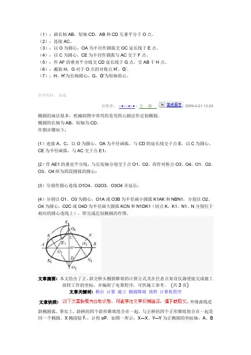 椭圆的画法