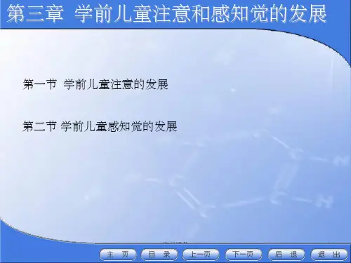 学前儿童注意和感知觉的发展
