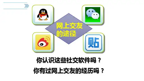 [人教版]道德与法治七年级上册 5.2 网上交友新时空 课件(共28张)