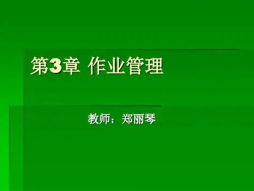 第3章作业管理