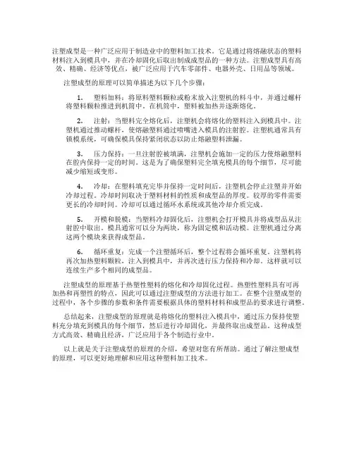 注塑成型的原理