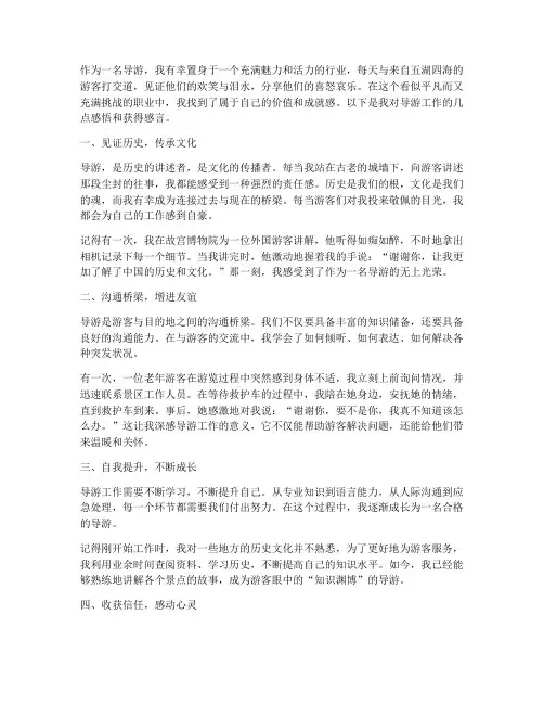 导游工作获得感言
