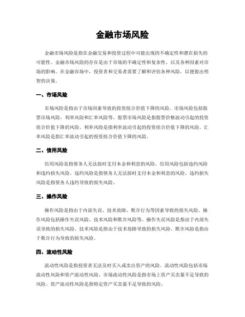 金融市场风险