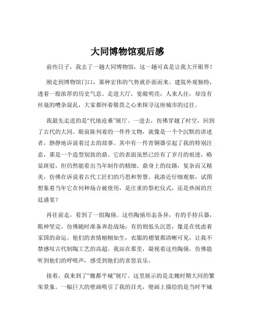 大同博物馆观后感