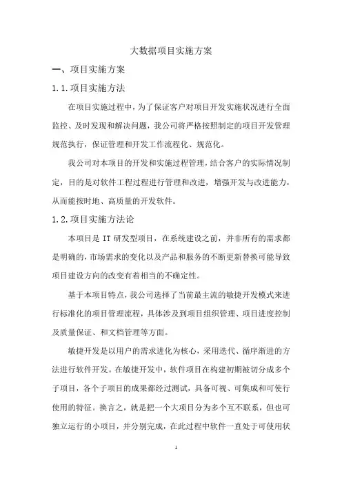 大数据项目实施方案