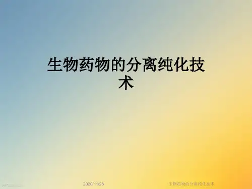 生物药物的分离纯化技术