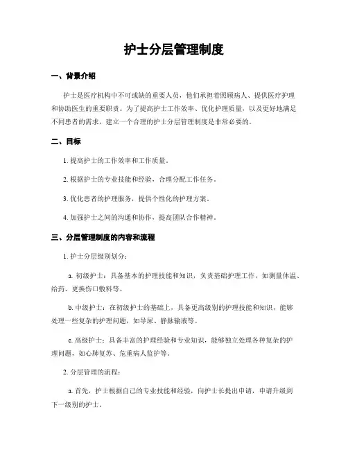 护士分层管理制度