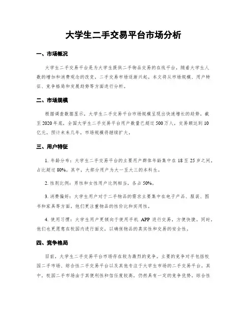 大学生二手交易平台市场分析