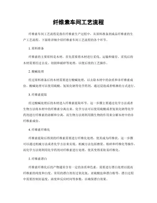 纤维素车间工艺流程