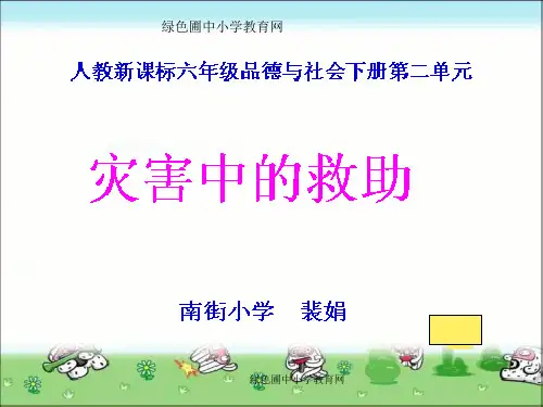 人教版六年级下册第二单元品德与生活《当灾害降临的时候》PPT课件