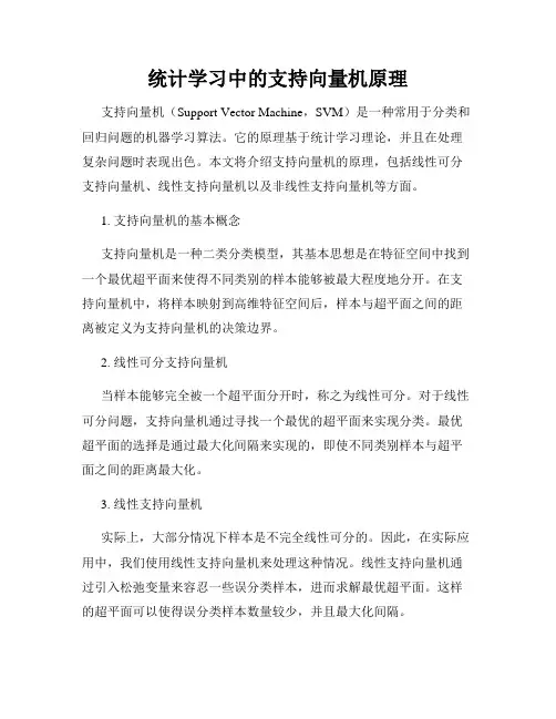统计学习中的支持向量机原理