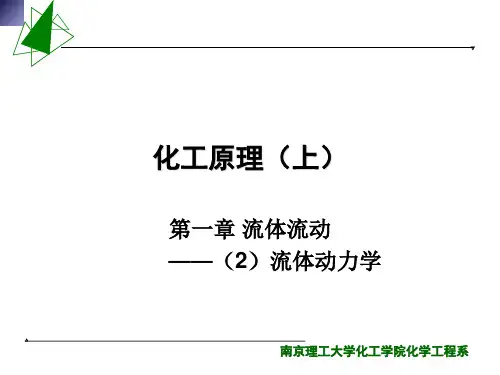 化工原理(南京理工大学)01流体流动(2)_流体动力学