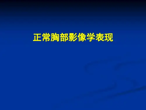 正常胸部影像学表现-精品医学课件