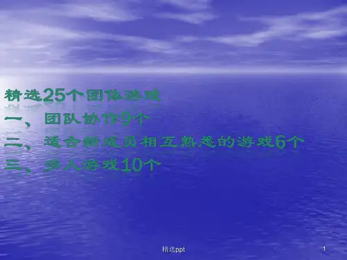 团队执行力小游戏