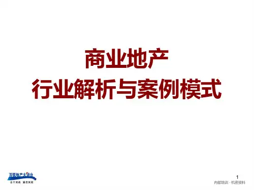商业地产模式与案例剖析大纲PPT课件