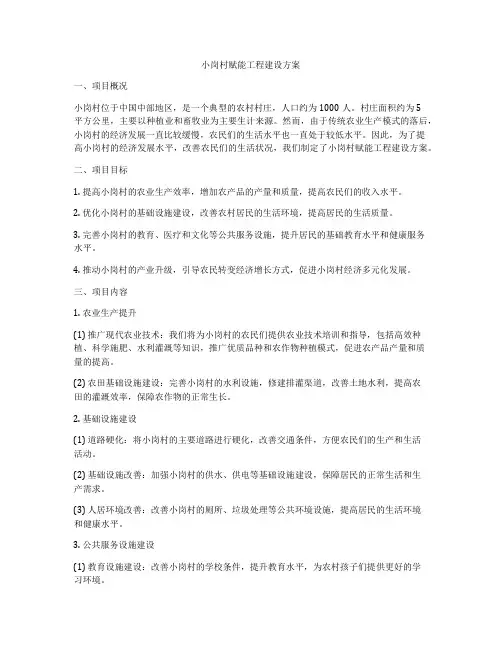 小岗村赋能工程建设方案