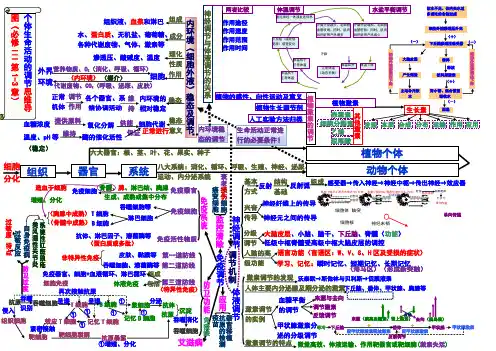 必修3 生命活动的调节思维导图