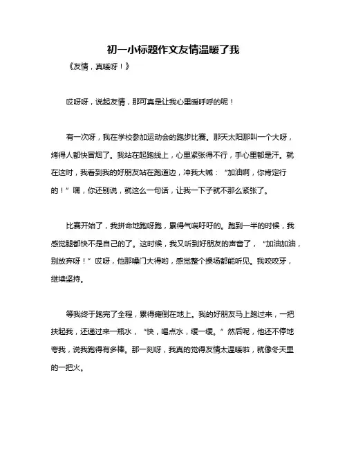 初一小标题作文友情温暖了我