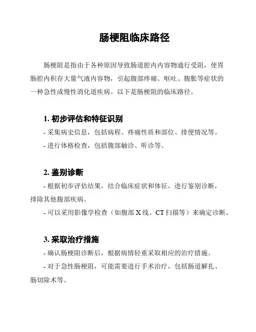 肠梗阻临床路径