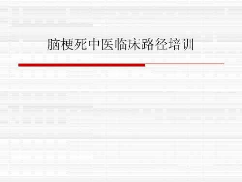脑梗死中医临床路径培训PPT课件