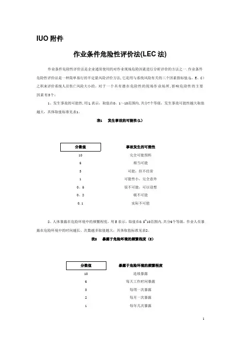 安全生产LEC法