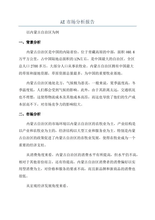 AE市场分析报告