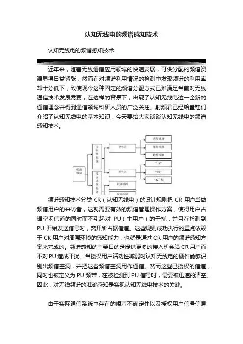 认知无线电的频谱感知技术