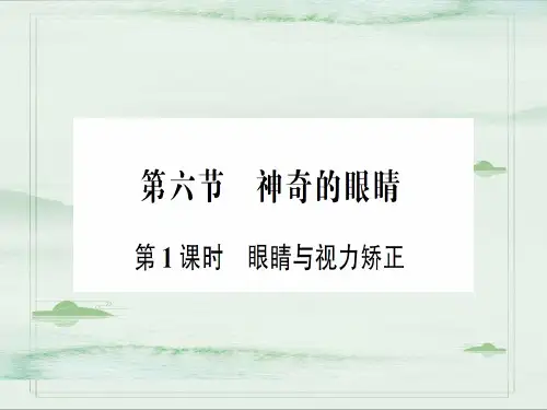 第四章 第六节第1课时 眼睛与视力矫正—2020年秋沪科版物理八年级上册作业课件
