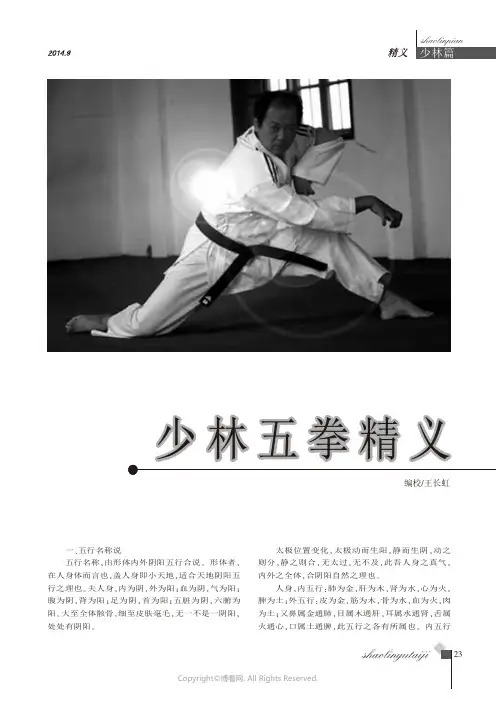 少林五拳精义