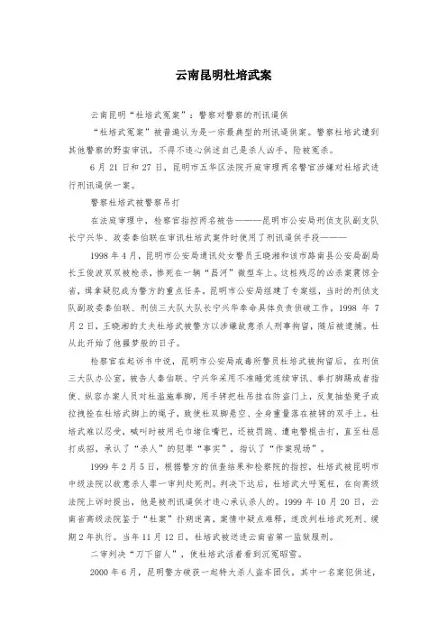 云南昆明杜培武案