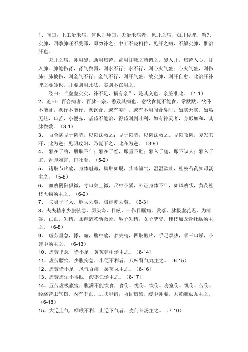 金匮要略背诵