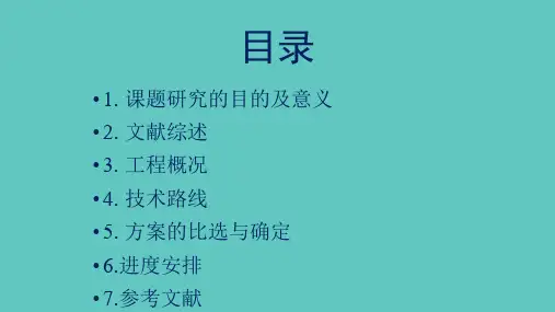 基坑支护开题报告ppt课件