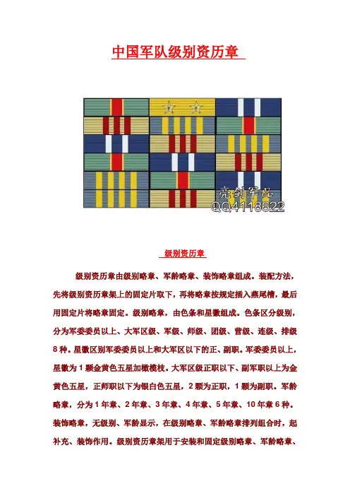 中国军队级别资历章