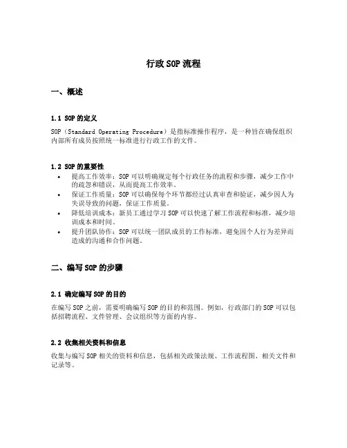 行政sop流程