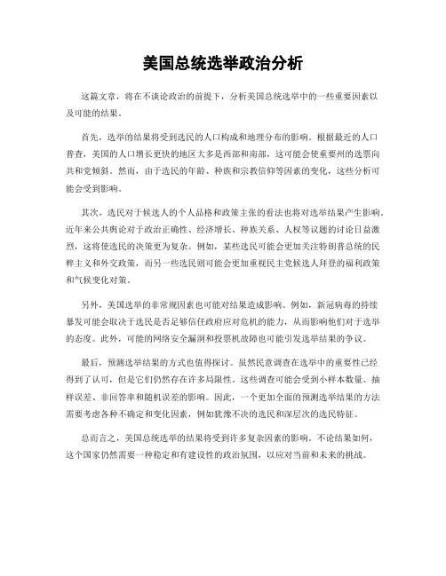 美国总统选举政治分析