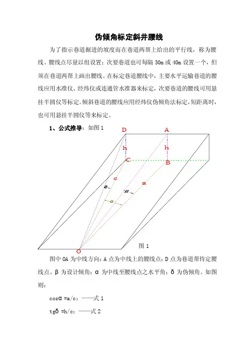 2016-2017年伪倾角标定斜井腰线（总结）