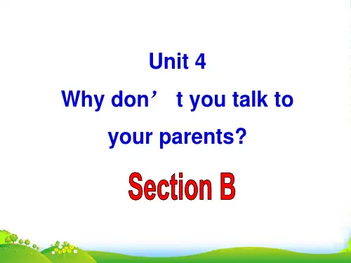 人教版八年级英语下册Unit4 Section B课件